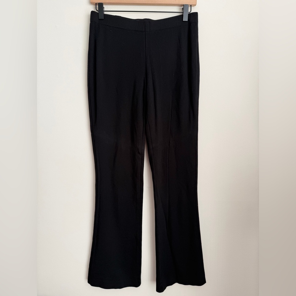 MARC CAIN Pull On Jersey Trouser pants Black elastic waist stretch flared N3